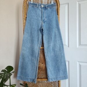 Jesse Kamm Light Wash Blue Wide Leg Jeans